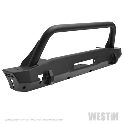 Westin 18-22 Jeep Wrangler JL / 20-22 Gladiator WJ2 Stubby Front Bumper w/Bull Bar - Tex. Blk