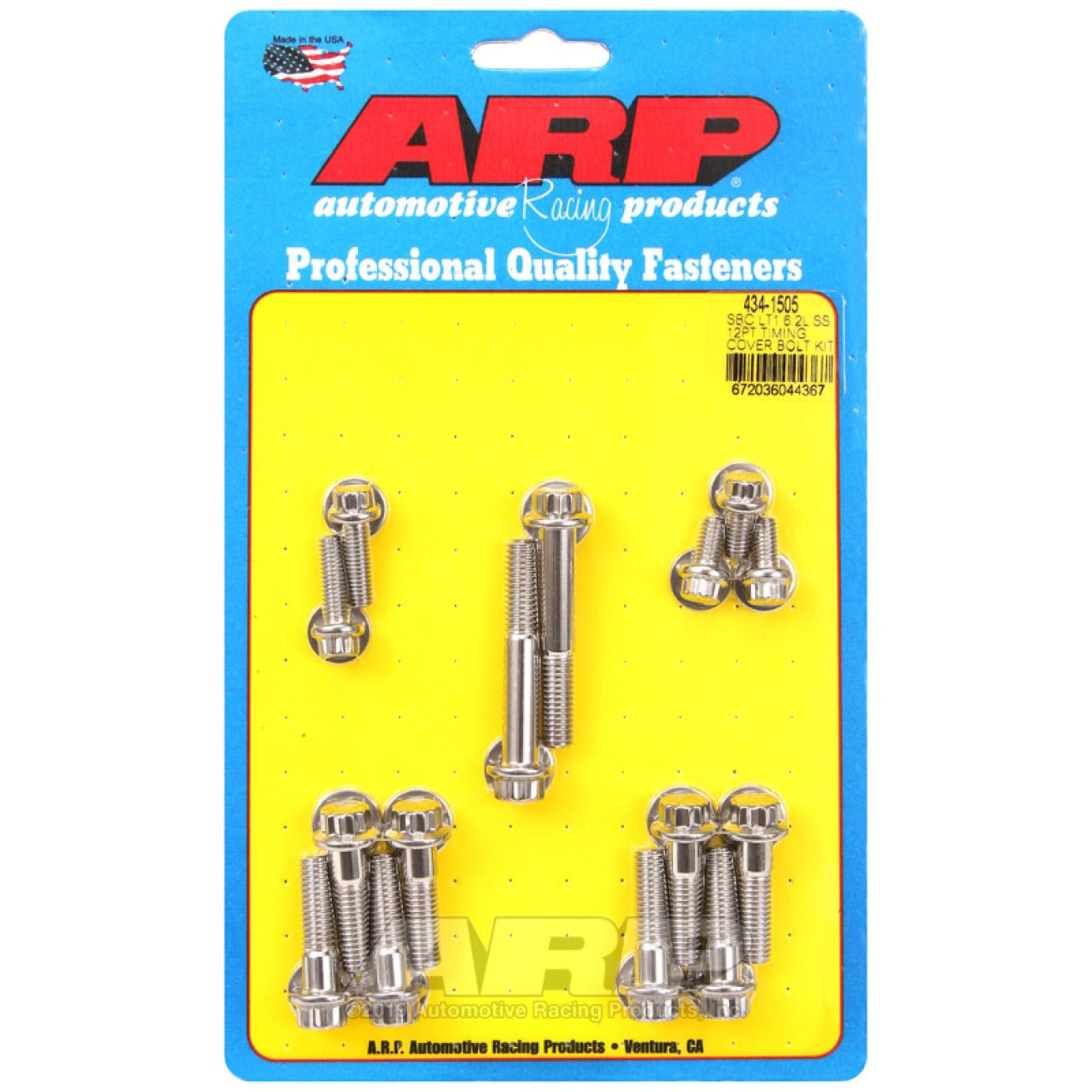 ARP Small Block Chevy LT1 6.2L 12pt Timing Cover Bolt Kit - Stainless Steel ARP Hardware Kits - Other