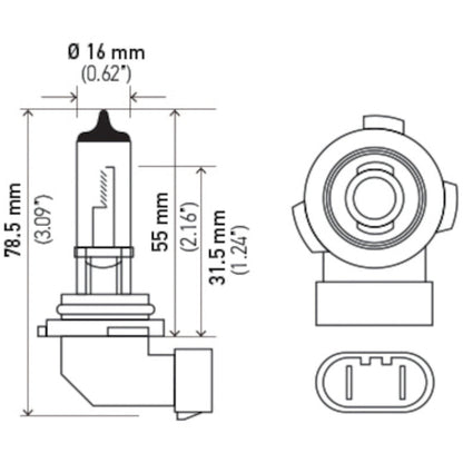 Hella Bulb H10/9145 12V 45W Py20D T4 Hella Bulbs