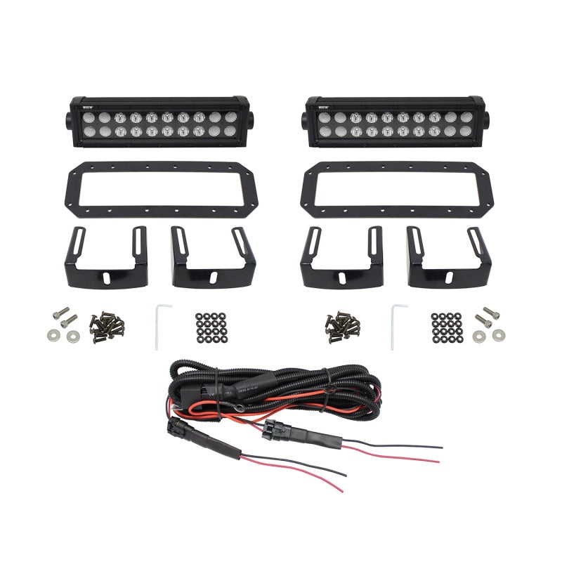 Westin HDX Flush Mount B-FORCE LED Light Kit (Set of 2) w/wiring harness - Black