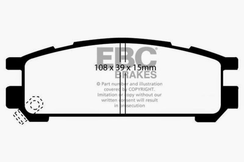 EBC 93-96 Subaru Impreza 1.8 Greenstuff Rear Brake Pads