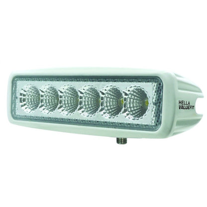 Hella Value Fit Mini Flush Mount 7.7in - 18W White Housing Flood Beam LED Light Bar Hella Light Bars & Cubes