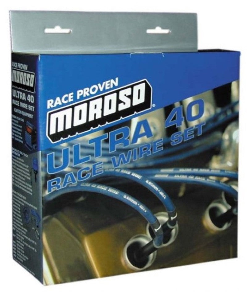 Moroso Chevrolet Big Block Ignition Wire Set - Ultra 40 - Unsleeved - HEI - Under Header - Black