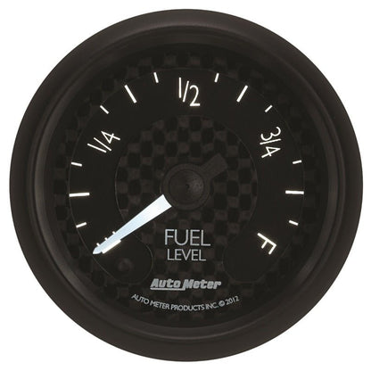 Autometer GT Series 52mm Full Sweep Electronic 0-280 ohm Fuel Level Programmable Empty-Full Range AutoMeter Gauges