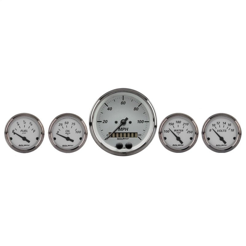 AutoMeter American Platinum 5PC. (3-3/8in. & 2-1/16in.) GPS Speedometer Gauge Kit AutoMeter Gauges