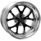 Weld S76 17x7 / 5x4.75 BP / 5.3in. BS Black Wheel (Medium Pad) - Non-Beadlock Weld Wheels - Forged