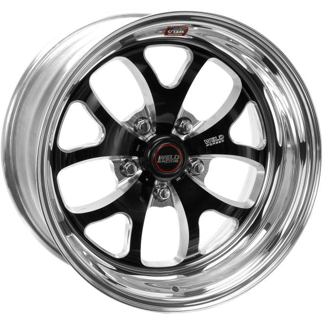 Weld S76 17x7 / 5x4.75 BP / 5.3in. BS Black Wheel (Medium Pad) - Non-Beadlock Weld Wheels - Forged