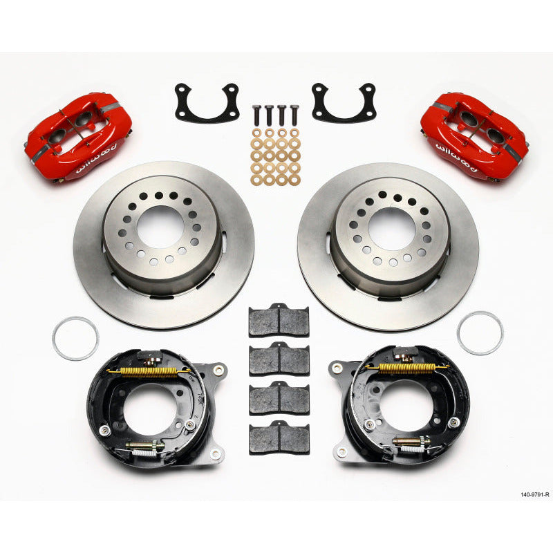 Wilwood Forged Dynalite P/S Park Brake Kit Red New Big Ford 2.50in Offset Front Caliper Mount Wilwood Big Brake Kits