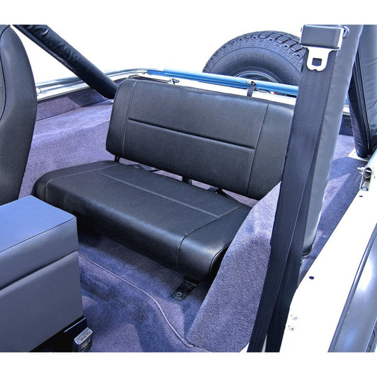 Rugged Ridge Standard Rear Seat Black Denim 55-95 Jeep CJ / Jeep Wrangler Rugged Ridge Seats