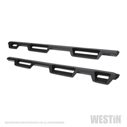 Westin 2019 Chevrolet Silverado/Sierra 1500 (5.5ft) Drop Wheel to Wheel Nerf Step Bars - Txt Black