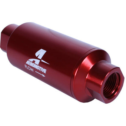 Aeromotive In-Line Filter - (AN-10) 10 Micron Microglass Element Red Anodize Finish Aeromotive Fuel Filters