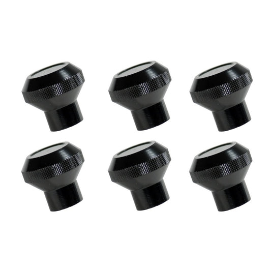 Rugged Ridge 76-86 Jeep CJ Black Billet Stainless Steel Dash Knob Set Billet Rugged Ridge Dash & Interior Trim