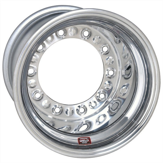 Weld Wide 5 HS Direct Mount 15x14 / 5x10.25 BP / 5in. BS Polished Assembly - Beadlock w/6-Dzus Cover Weld Wheels - Forged