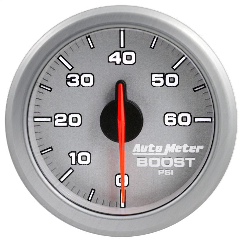Autometer Airdrive 2-1/6in Boost Gauge 0-60 PSI - Silver AutoMeter Gauges