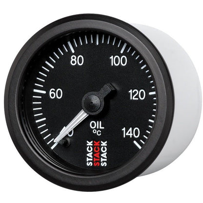 Autometer Stack 52mm 40-140 Deg C 1/8in NPTF Male Pro Stepper Motor Oil Temp Gauge - Black AutoMeter Gauges