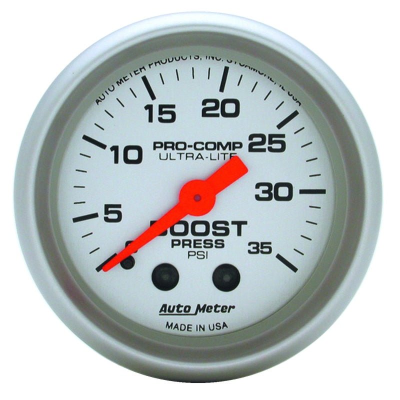 Autometer Ultra-Lite 52mm 35 PSI Mechanical  Boost Gauge AutoMeter Gauges