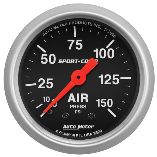 Autometer Sport Comp 52mm Mechanical Air Pressure Gauge AutoMeter Gauges
