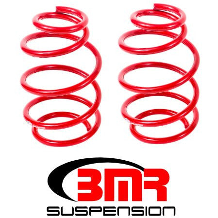 BMR 10-15 5th Gen Camaro V8 Front Lowering Springs - Red BMR Suspension Lowering Springs