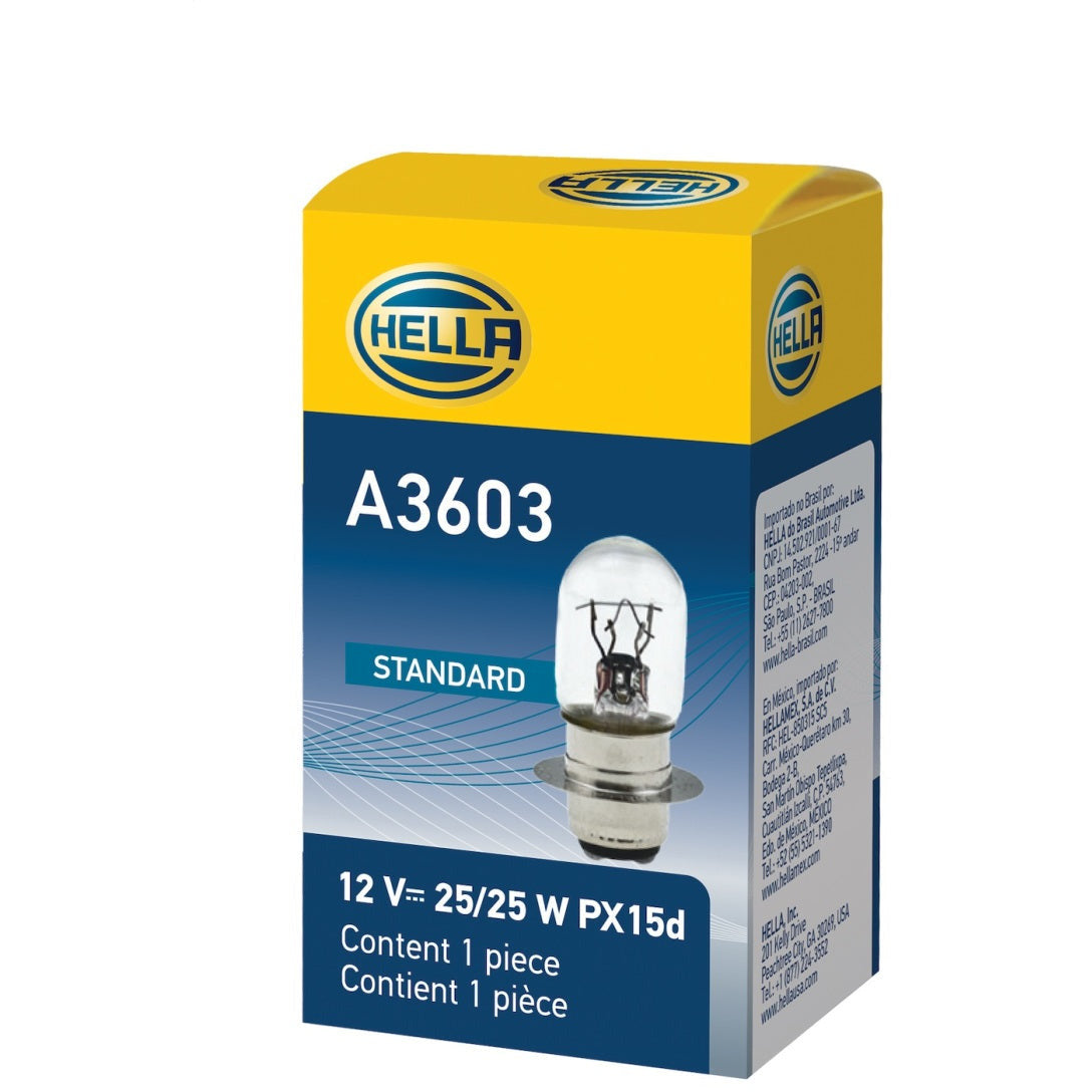 Hella Bulb 3603 12V 25/25W Px15D T6 Hella Bulbs