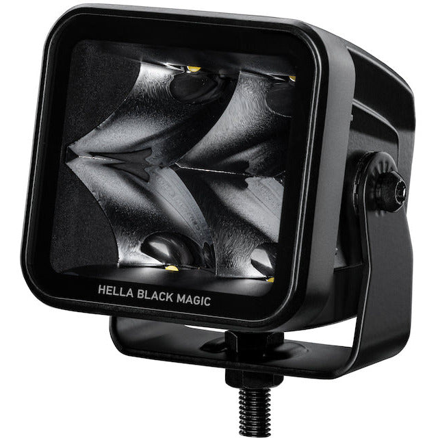 Hella Universal Black Magic 3.2in L.E.D. Cube Kit - Flood Beam (Long Range) Hella Fog Lights