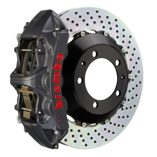 Brembo 04-17 WRX STi Front GTS BBK 6 Piston Cast 355x32 2pc Rotor Drilled-Black HA