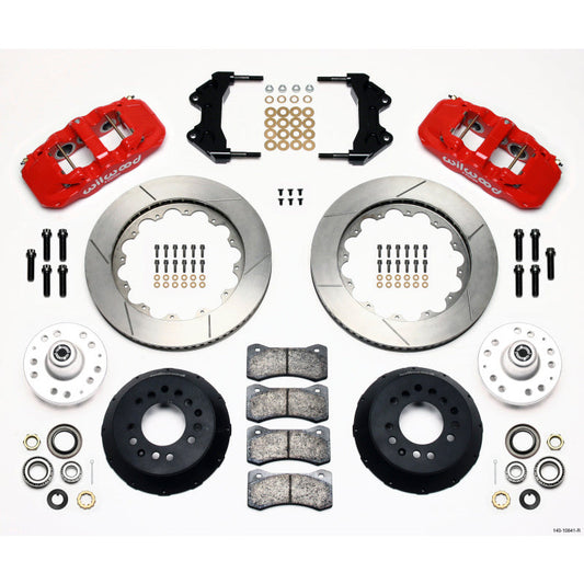 Wilwood AERO6 Front Hub Kit 14.00-Red WWE ProSpindle Wilwood Big Brake Kits