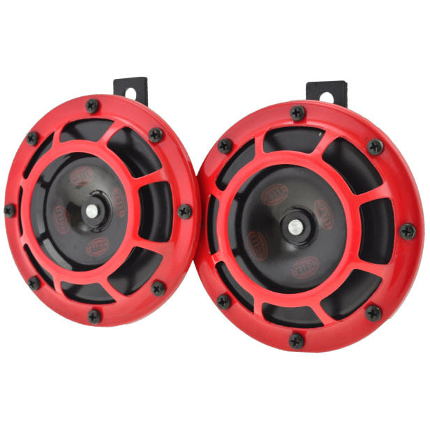 Hella Supertone Horn Kit 12V 300/500HZ Red (003399803 = 003399801) Hella Horns