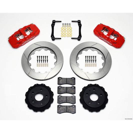 Wilwood AERO4 Rear Kit 14.25in Red 2010-2015 Camaro Wilwood Big Brake Kits