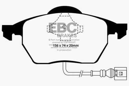 EBC 99-05 Volkswagen Beetle 1.8 Turbo Greenstuff Front Brake Pads