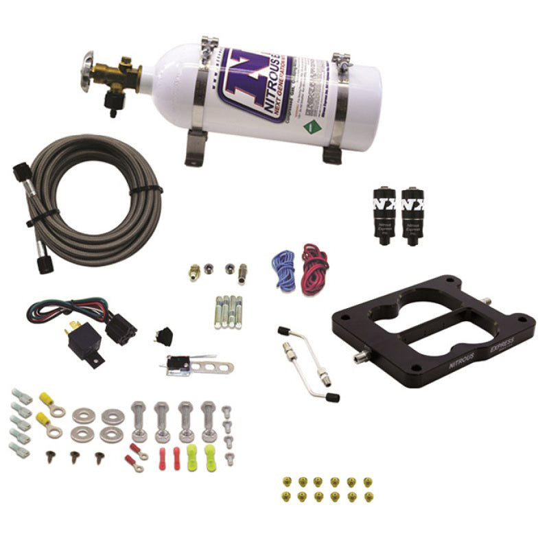 Nitrous Express Q-Jet/Holley Spread Bore Hitman Nitrous Kit (100-150-200HP) w/5lb Bottle Nitrous Express Nitrous Systems