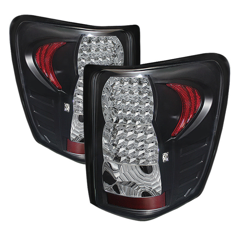 Xtune Jeep Grand Cherokee 99-04 LED Tail Lights Black ALT-JH-JGC99-LED-BK SPYDER Tail Lights