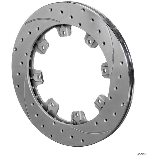 Wilwood Rotor-UL32 Iron RH-SRP Drilled 12.19 x .810 - 8 on 7.00in Wilwood Brake Rotors - 2 Piece