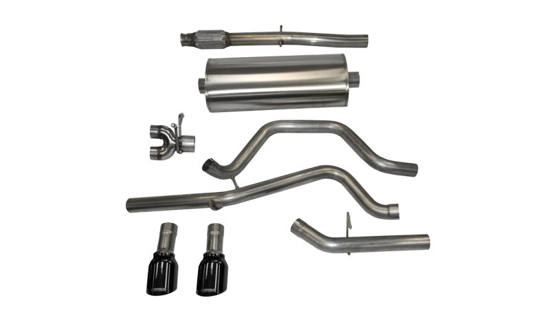 Corsa 14 GMC Sierra/Chevy Silv 1500 Crew Cab/Std. Bed 5.3L V8 Black Sport Dual Rear CB Exhaust