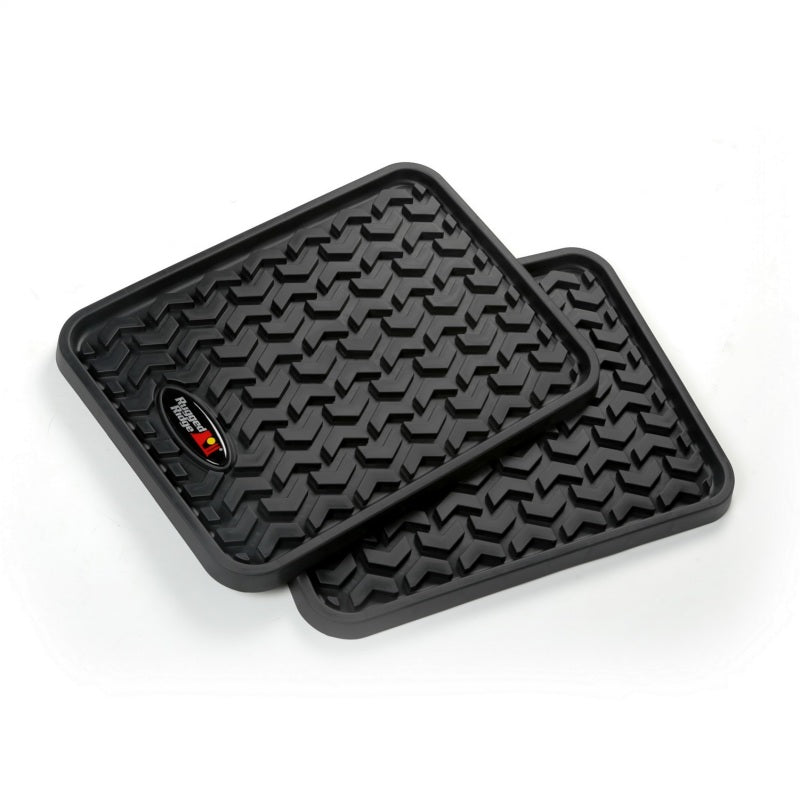 Rugged Ridge Floor Liner Rear Black Universal Rugged Ridge Floor Mats - Rubber