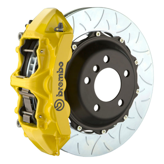 Brembo 01-04 996 Turbo (Excl PCCB) Fr GT BBK 6Pis Cast 380x34 2pc Rotor Slotted Type3-Yellow