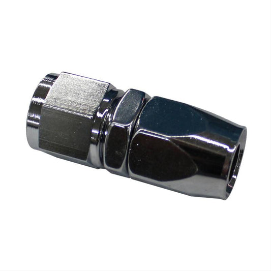 Fragola -10AN Straight Pro-Flow Hose End Chrome