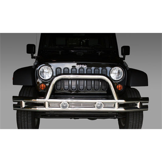 Rugged Ridge 3-In Front Tube Bumper Stainless 07-18 Jeep Wrangler Rugged Ridge Bumper Accessories