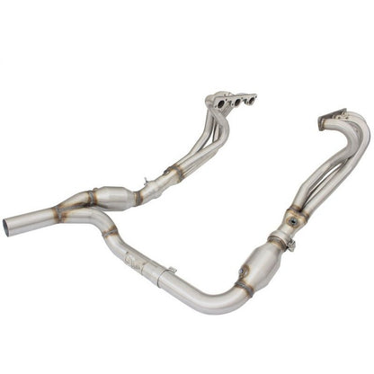 aFe Power Twisted Steel Headers & Y-Pipe w/ Cat SS 2.5in 07-11 Jeep Wrangler (JK) V6 3.6L aFe Headers & Manifolds