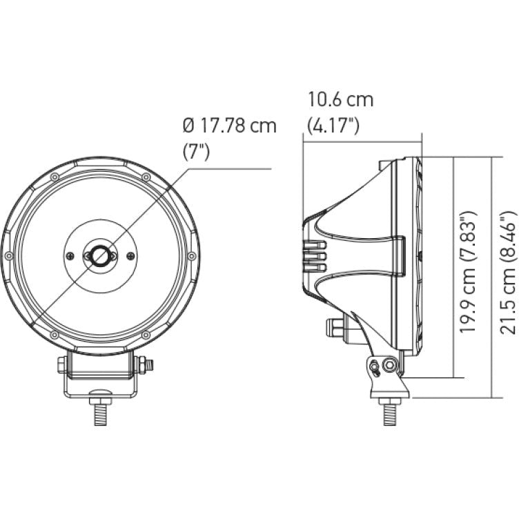 Hella Value Fit 7in Light - 30W Round Spot Beam - LED Hella Light Bars & Cubes