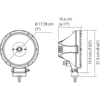 Hella Value Fit 7in Light - 30W Round Spot Beam - LED Hella Light Bars & Cubes