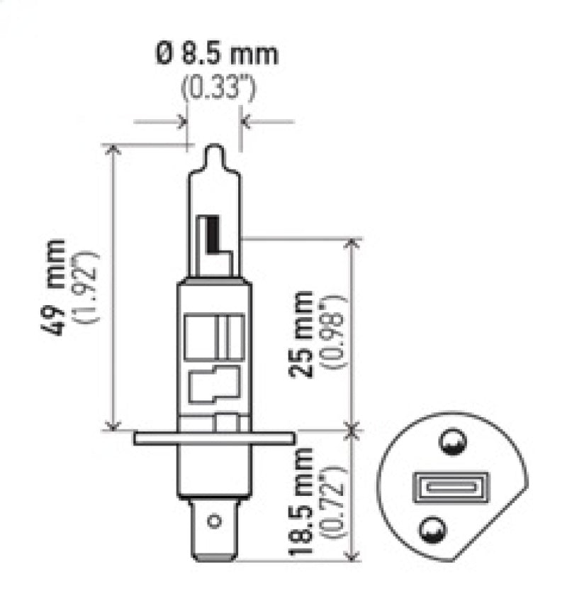 Hella Bulb H1 12V 55W Xen Wht Xb (2)