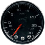 Autometer Spek-Pro Gauge Vac/Boost 2 1/16in 30Inhg-30psi Stepper Motor W/Peak & Warn Black/Black AutoMeter Gauges