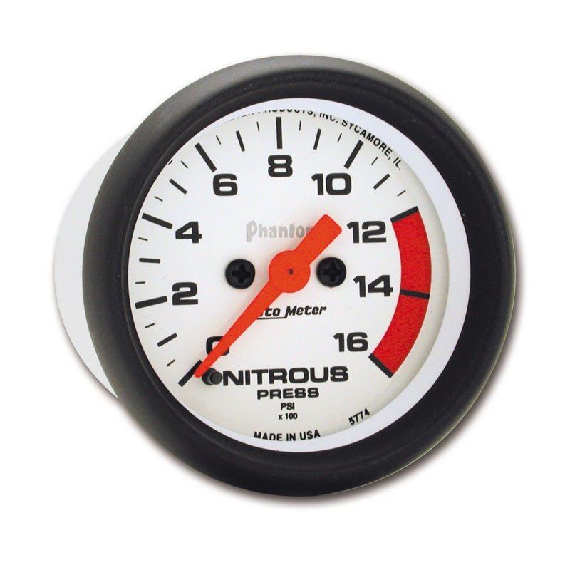 Autometer Phantom 2-1/16in 1600 PSI Digital Stepper Motor Nitrous Pressure Gauge AutoMeter Gauges