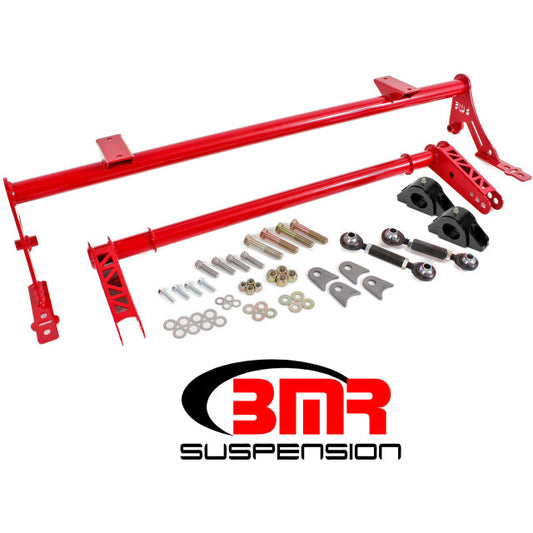 BMR 05-14 S197 Mustang Rear Bolt-On Hollow 35mm Xtreme Anti-Roll Bar Kit (Delrin) - Red BMR Suspension Sway Bars