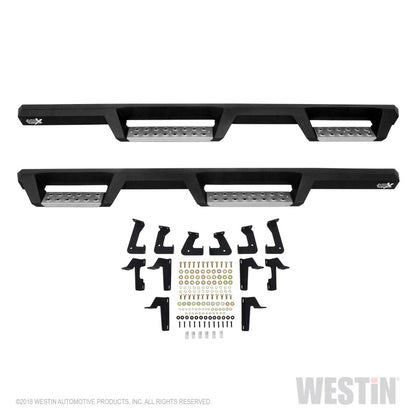 Westin 07-18 Jeep Wrangler JKU 4dr. HDX Stainless Drop Nerf Step Bars - Tex. Blk