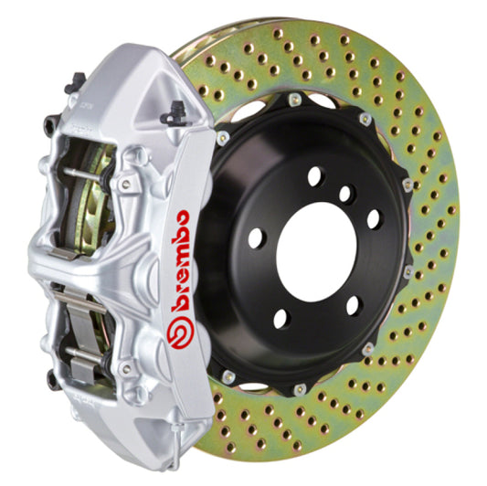 Brembo 05-08 997.1 C2 (Excl PCCB) Fr GT BBK 6Pis Cast 380x32 2pc Rotor Drilled-Silver
