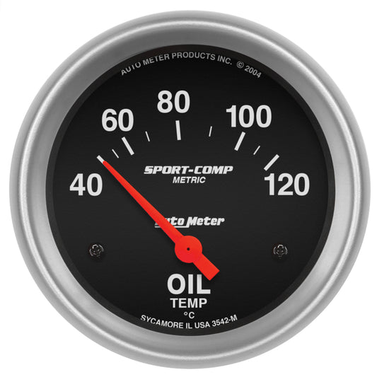 Autometer Sport-Comp 66.7mm 40-120 Deg C Short Sweep Electronic Oil Temperature Gauge AutoMeter Gauges