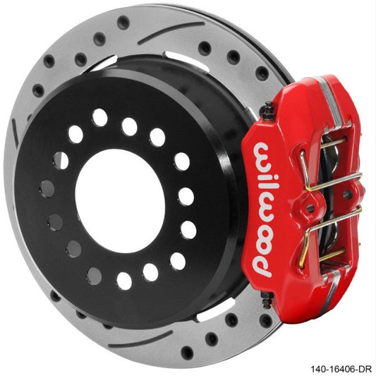 Wilwood Ford Explorer 8.8in Rear Axle Dynapro Disc Brake Kit 11in Drilled/Slotted Rotor -Red Caliper Wilwood Big Brake Kits