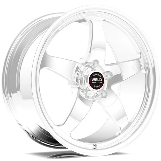 Weld S71 17x10 / 5x5 BP / 7.2in. BS Polished Wheel (High Pad) - Black Single-Beadlock