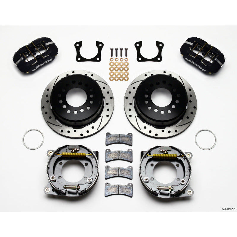 Wilwood Dynapro Low-Profile 11.00in P-Brake Kit Drilled 58-64 Olds/Pontiac Ends 2.81in Offset Wilwood Big Brake Kits